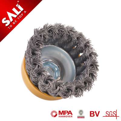 High Quality Durable Professional Golden Twisted Wire Cup Brush